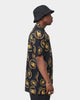 Last Kings Gold Tut Button Up Shirt Black