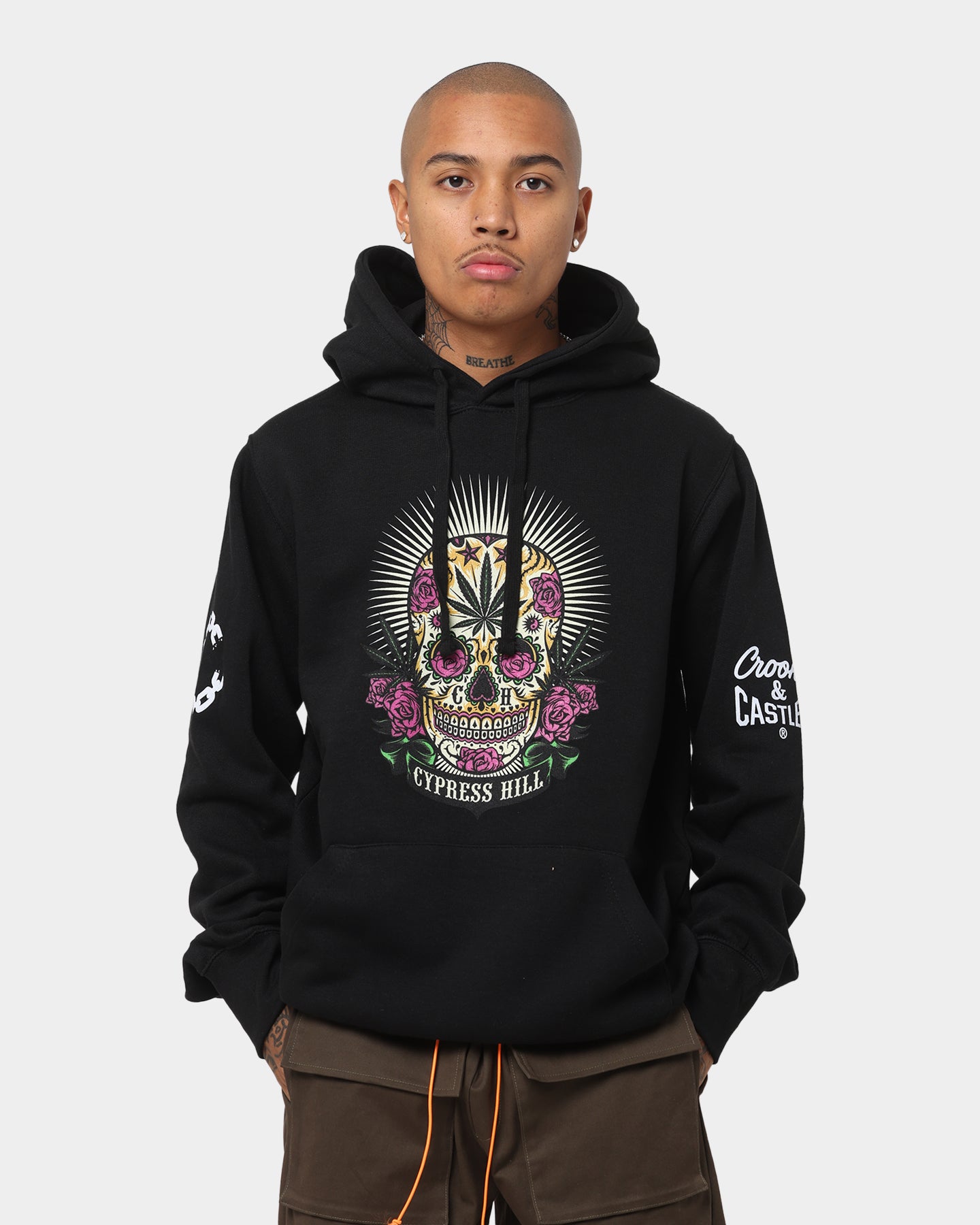 Crooks & Castles Cypress Hill Skull Hoodie Black | Culture Kings US