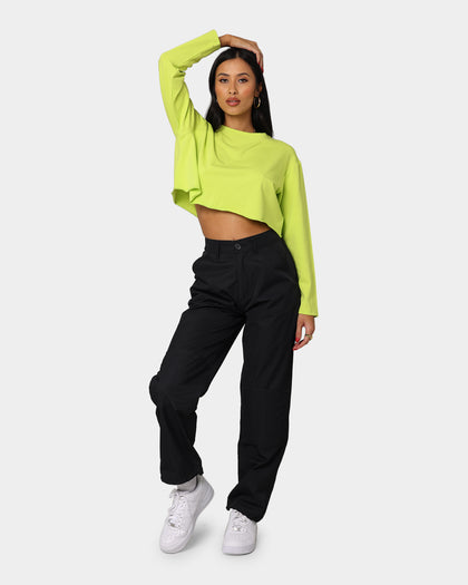 XXII Women's Chloe Crop Long Sleeve T-Shirt Lime