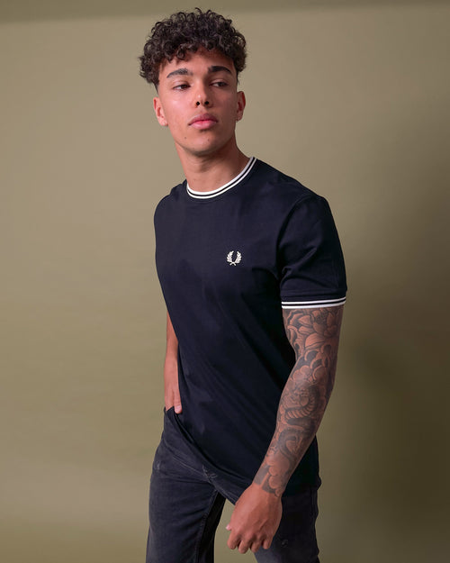 Fred Perry Twin Tipped T-Shirt Black