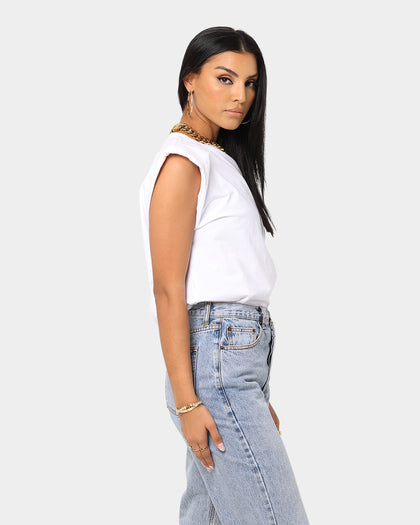 XXIII Women's Di Shoulder Pad Top White
