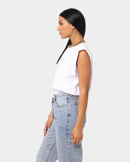 XXIII Women's Di Shoulder Pad Top White