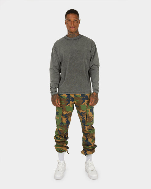 XXII Walt Washed Long Sleeve Black Wash