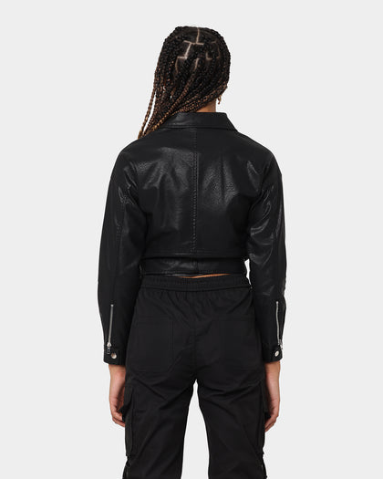 XXIII Women's Luna Crop Biker Jacket Black