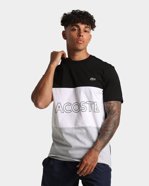 Lacoste Colour Block Jersey T-Shirt Black/White