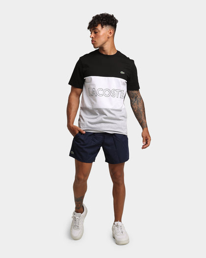 Lacoste Colour Block Jersey T-Shirt Black/White