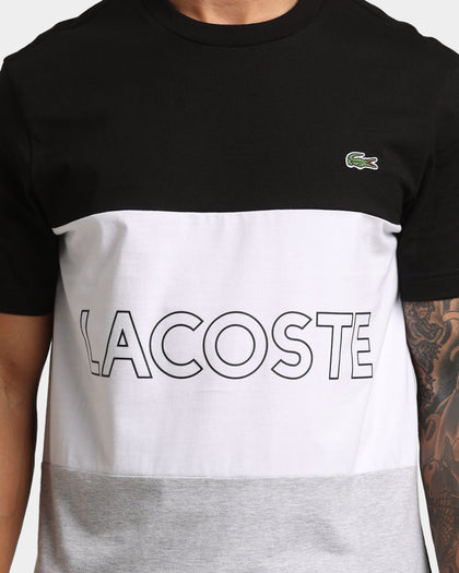 Lacoste Colour Block Jersey T-Shirt Black/White