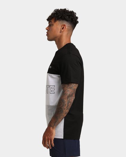 Lacoste Colour Block Jersey T-Shirt Black/White
