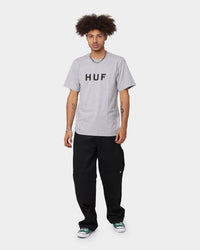 Huf Essentials OG Logo T-Shirt Grey Heather