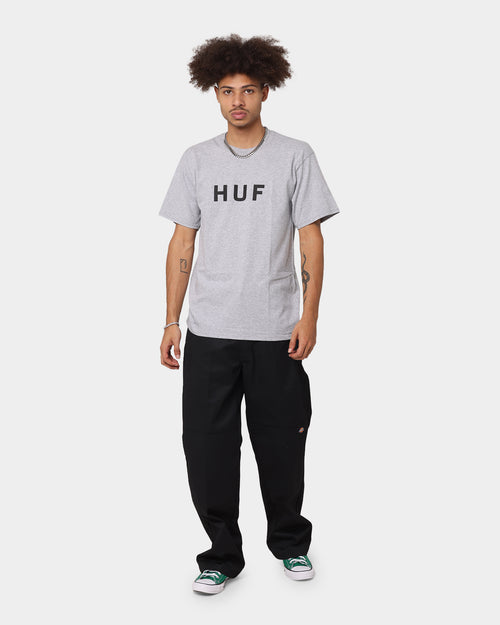 Huf Essentials OG Logo T-Shirt Grey Heather