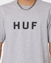 Huf Essentials OG Logo T-Shirt Grey Heather