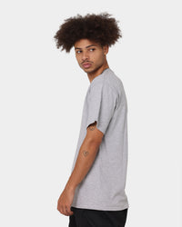 Huf Essentials OG Logo T-Shirt Grey Heather