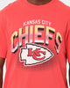 Majestic Athletic Kansas City Chiefs NFL Gradient Arch T-Shirt Faded Red