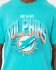 Majestic Athletic Miami Dolphins NFL Gradient Arch Vintage T-Shirt Faded Teal