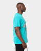 Majestic Athletic Miami Dolphins NFL Gradient Arch Vintage T-Shirt Faded Teal