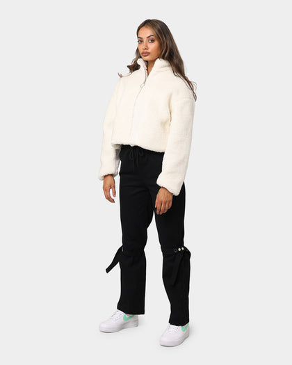 XXIII Women's Leah Sherpa Crop Jacket Beige