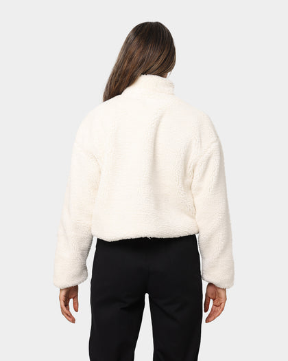 XXIII Women's Leah Sherpa Crop Jacket Beige