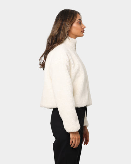 XXIII Women's Leah Sherpa Crop Jacket Beige