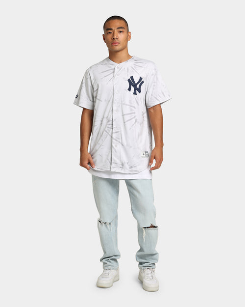 Majestic Athletic New York Yankees Tie Dye Replica Jersey Grey Dye