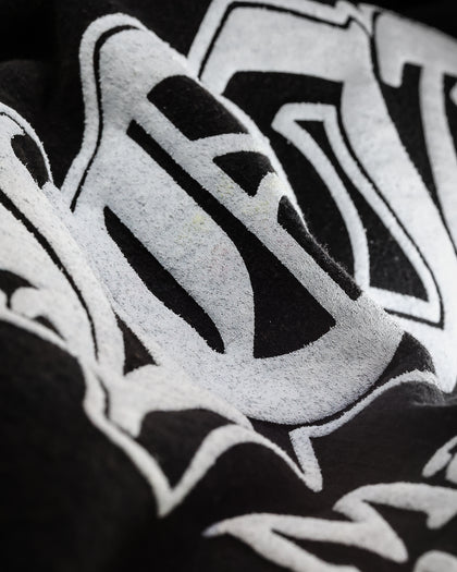 Loiter Euphoric Multi Logo Hoodie Black Wash