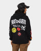 Loiter Euphoric Multi Logo Hoodie Black Wash