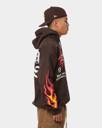 Loiter Euphoric Multi Logo Hoodie Brown