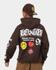 Loiter Euphoric Multi Logo Hoodie Brown