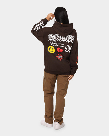 Loiter Euphoric Multi Logo Hoodie Brown