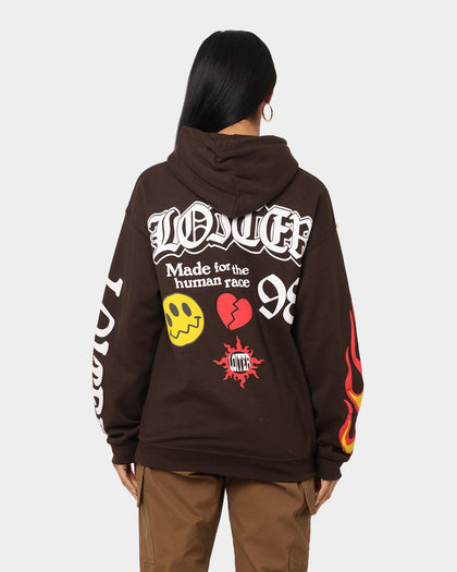 Loiter Euphoric Multi Logo Hoodie Brown