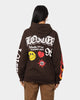 Loiter Euphoric Multi Logo Hoodie Brown