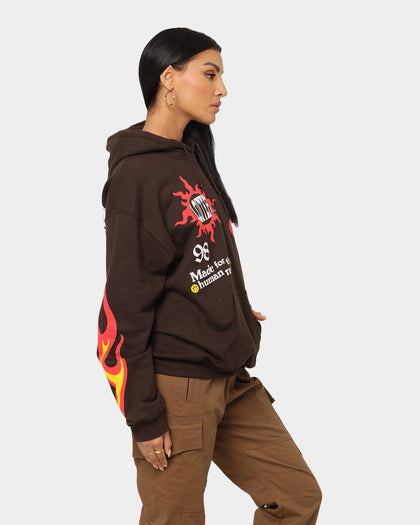 Loiter Euphoric Multi Logo Hoodie Brown