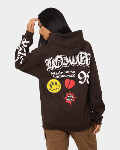 Loiter Euphoric Multi Logo Hoodie Brown