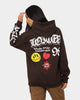 Loiter Euphoric Multi Logo Hoodie Brown