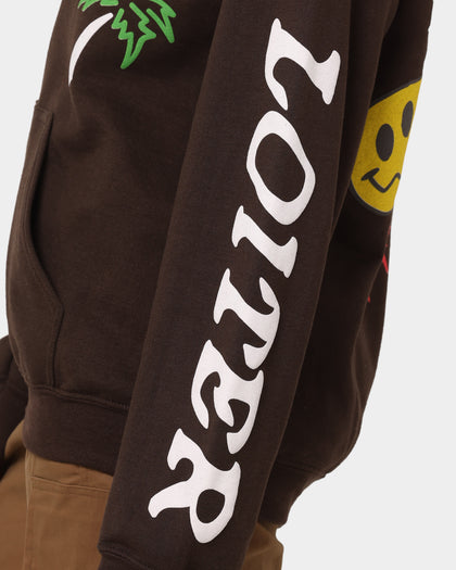 Loiter Euphoric Multi Logo Hoodie Brown