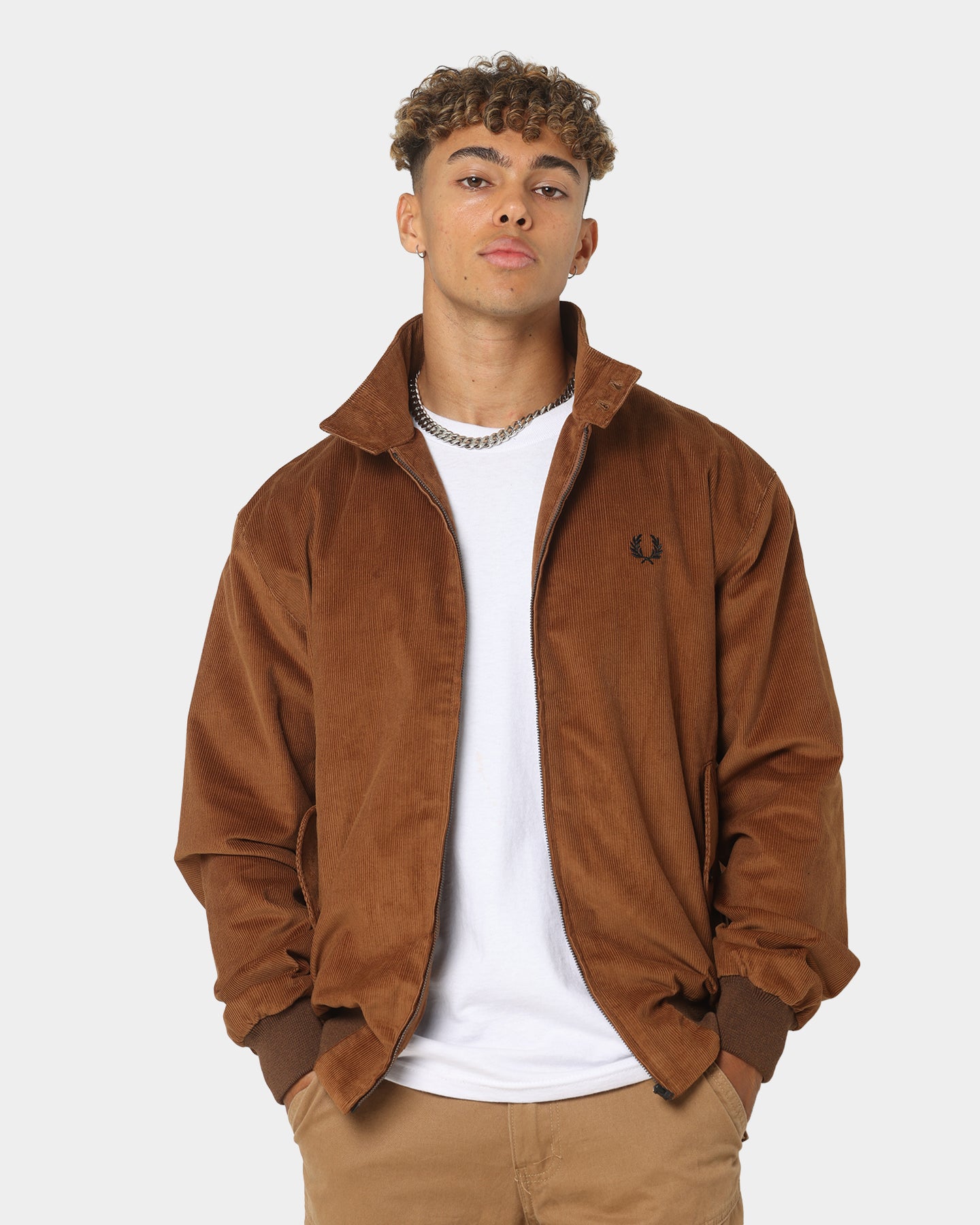Fred Perry Mie Velvet Corduroy Jacket Whisky | Culture Kings US