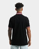 Fred Perry Striped Bomber Neck Polo Shirt Black