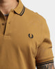 Fred Perry Twin Tipped Polo Shirt Dark Caramel