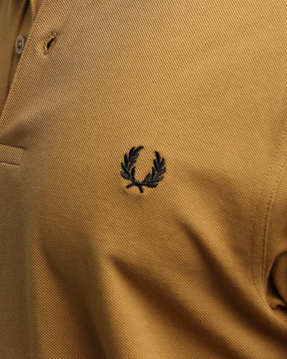 Fred Perry Twin Tipped Polo Shirt Dark Caramel