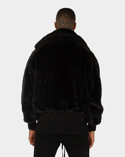 XXIII Baller Fur Jacket Black