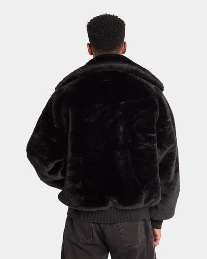 XXIII Baller Fur Jacket Black
