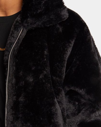 XXIII Baller Fur Jacket Black