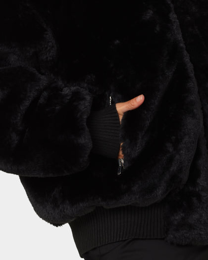 XXIII Baller Fur Jacket Black