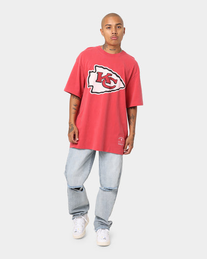 Mitchell & Ness Kansas City Chiefs Big Logo Vintage T-Shirt Faded Red