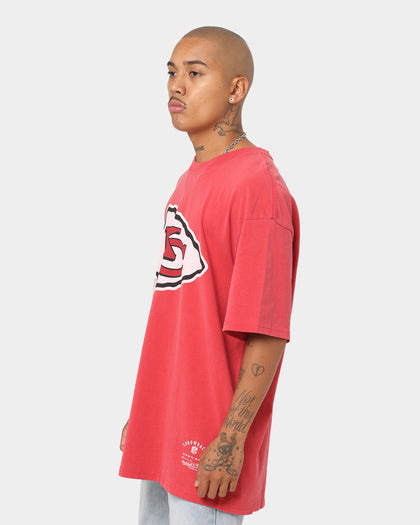 Mitchell & Ness Kansas City Chiefs Big Logo Vintage T-Shirt Faded Red