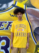 Mitchell & Ness Los Angeles Lakers Vintage Ivy Arch T-Shirt Faded Yellow