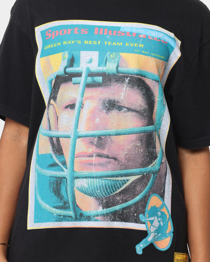 Mitchell & Ness Green Bay Packers NFL Sports Illustrated Cover Vintage T-Shirt Faded Black