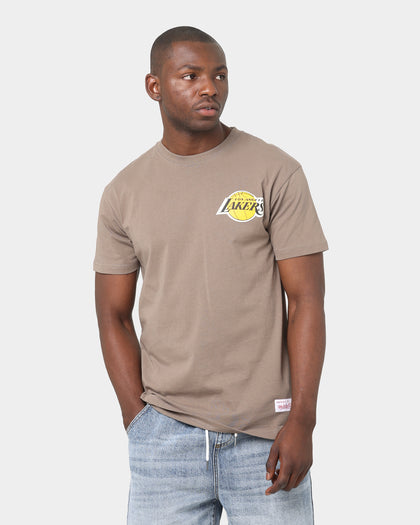 Mitchell & Ness Los Angeles Lakers Team Tonal Logo Short Sleeve T-Shirt Walnut