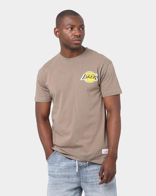 Mitchell & Ness Los Angeles Lakers Team Tonal Logo Short Sleeve T-Shirt Walnut