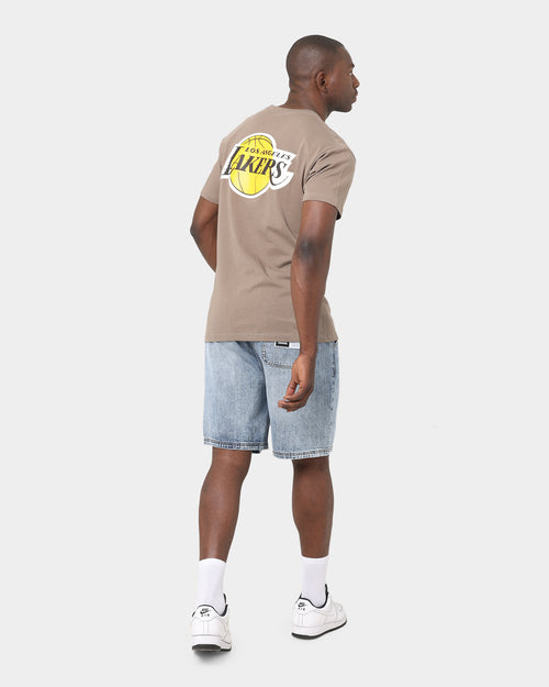 Mitchell & Ness Los Angeles Lakers Team Tonal Logo Short Sleeve T-Shirt Walnut