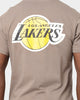 Mitchell & Ness Los Angeles Lakers Team Tonal Logo Short Sleeve T-Shirt Walnut